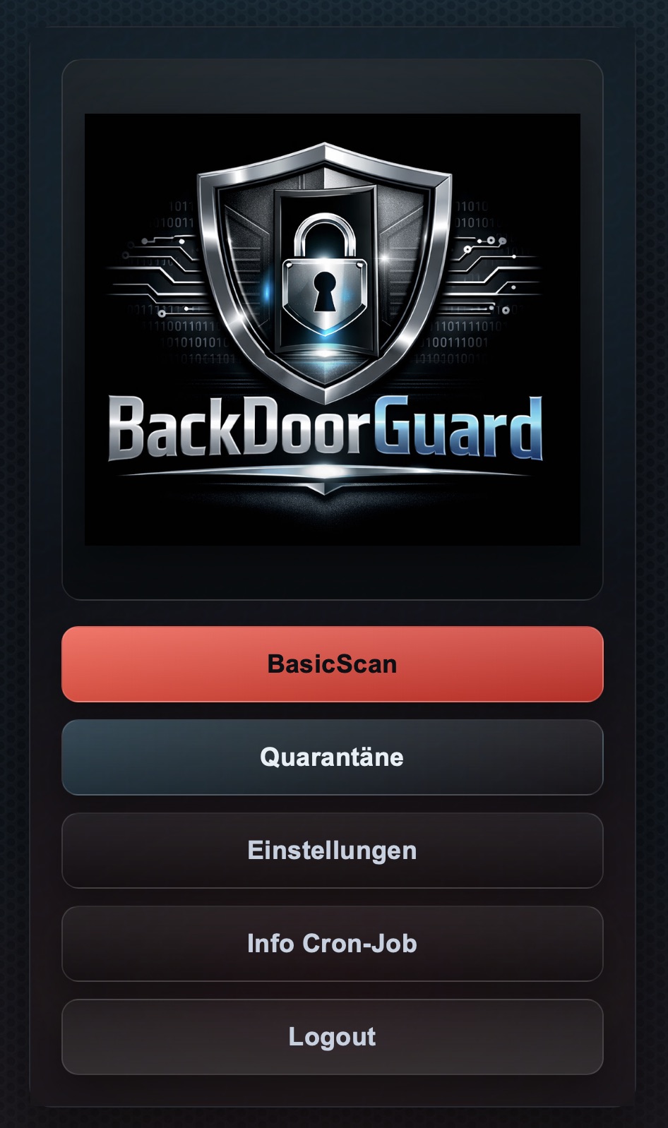 BackDoorGuard – Dashboard